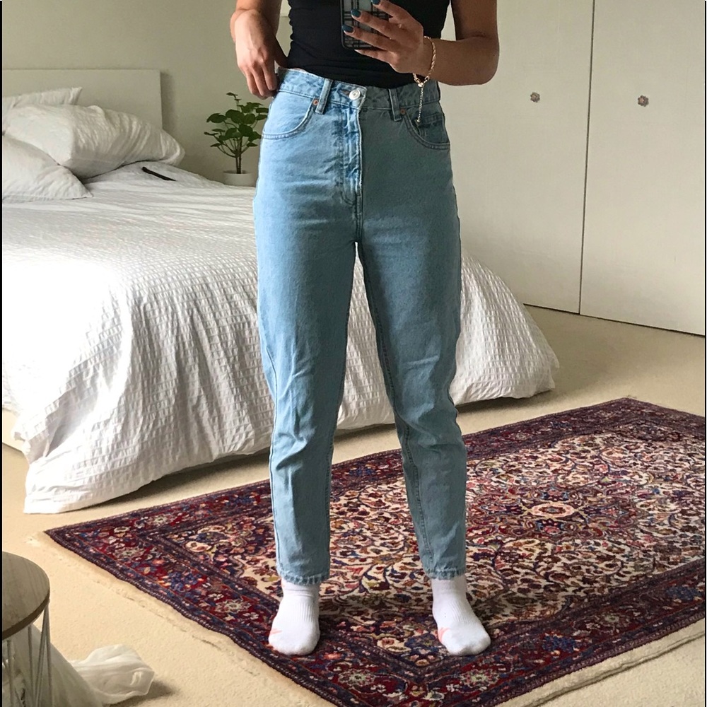 Light blue denim jeans